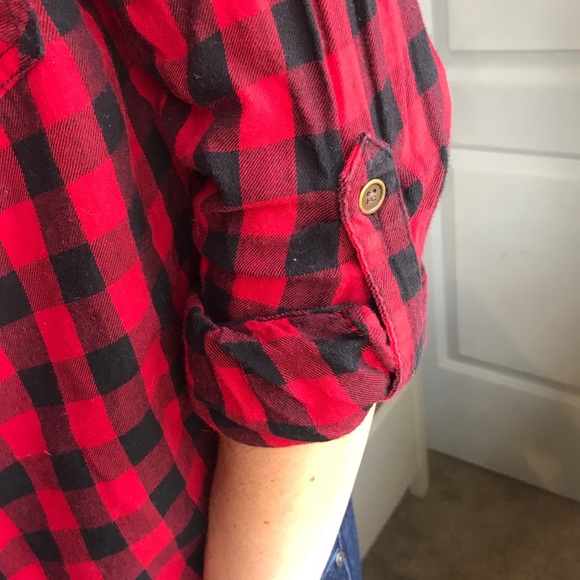 Great red & black checked button down - Picture 5 of 5